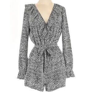 Club Monaco Monochrome Patterned Jumpsuit